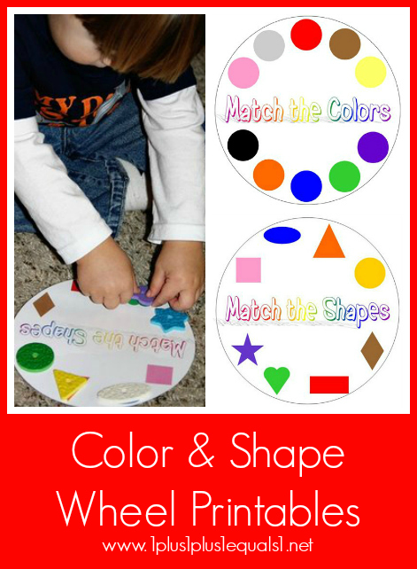 Color and Shape Wheel Printables