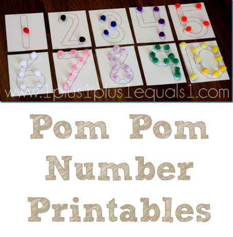 Pom Pom Number Printables
