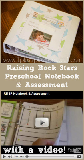 Raising Rock Stars Preschool Notebook and Assessment