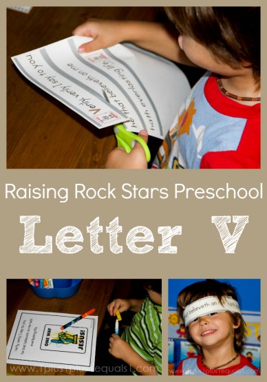 Raising Rock Stars Preschool letter V