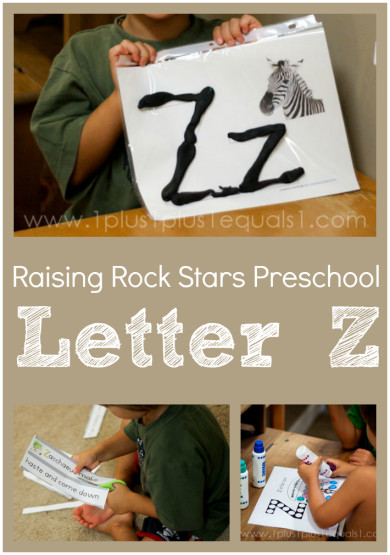 Raising Rock Stars Preschool Letter Z