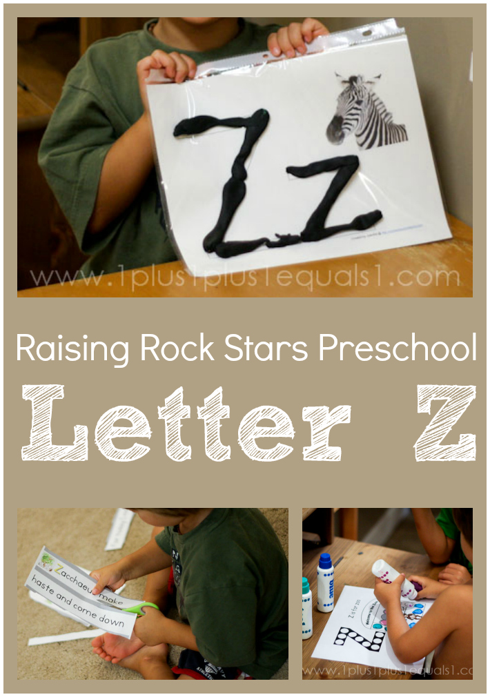 Raising Rock Stars Preschool ~ Letter Zz