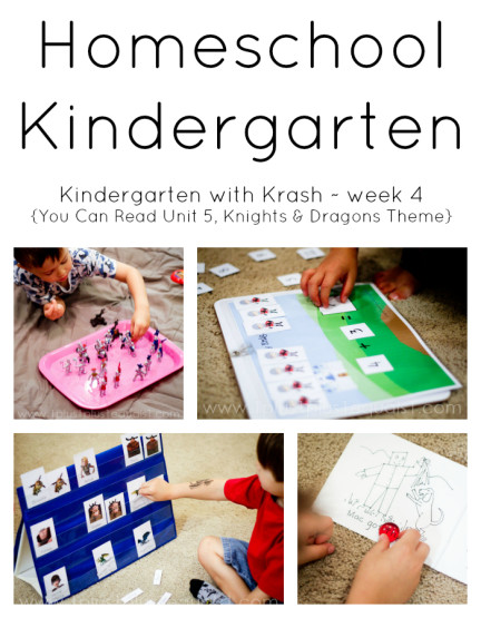 Homeschool Kindergarten Week 4 Knights Theme