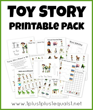 toy story preschool pack free printables 1111