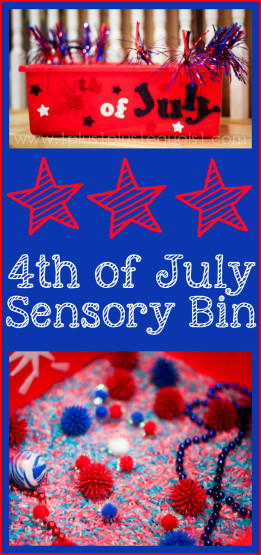 4th of July sensory bin