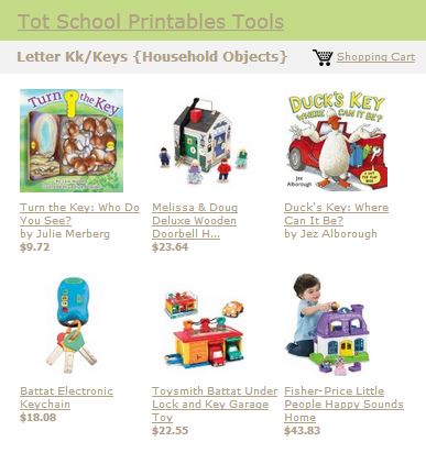 Tot School Printables Toys and Books Letter K