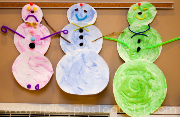 Snow Painted Snowmen