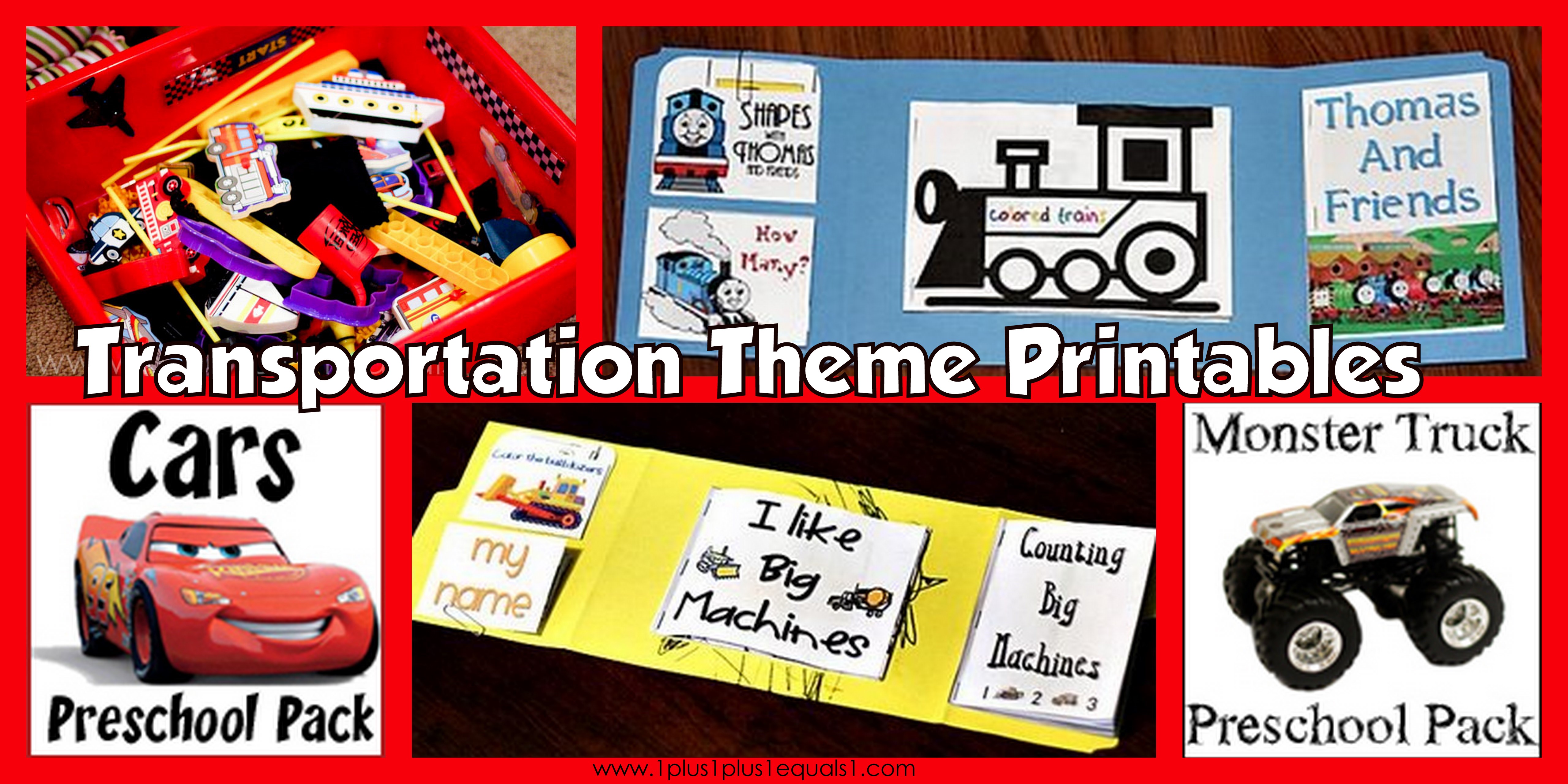 Transportation Theme Printables & More