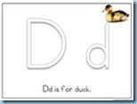 Letter Dd Printable for Toddlers