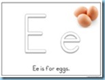 Letter Ee Printable for Toddlers