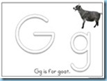 Letter Gg Printable for Toddlers