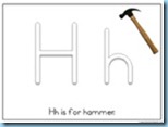 Letter Hh Printable for Toddlers