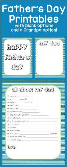 Father's Day Printables free