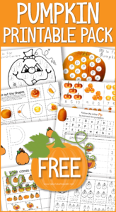 Pumpkin Preschool Pack ~ Free Printables - 1+1+1=1