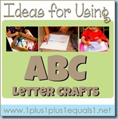 Ideas for Using ABC Letter Crafts
