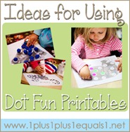 Ideas for Using Dot Fun Printables