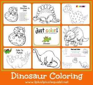 Just Color Dinosaurs
