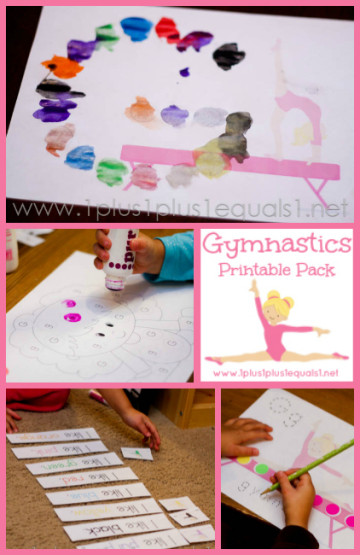 Girls Gymnastics Printable Pack