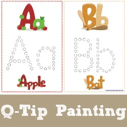 Q Tip Alphabet Painting
