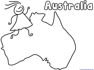 Australia Continent Kid Printable