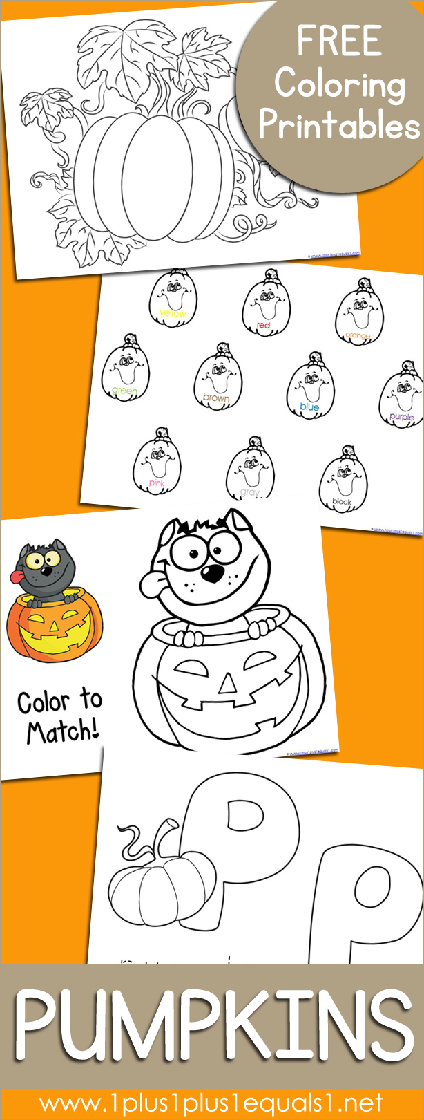 Pumpkin Coloring Printables