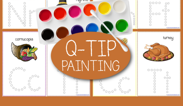 Thanksgiving Q-Tip Painting Printables