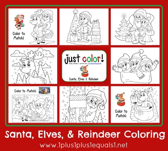 Christmas Coloring ...Santa Elves and Reindeer_thumb[2]
