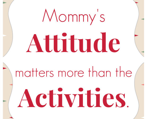 Choose Attitude over Activities