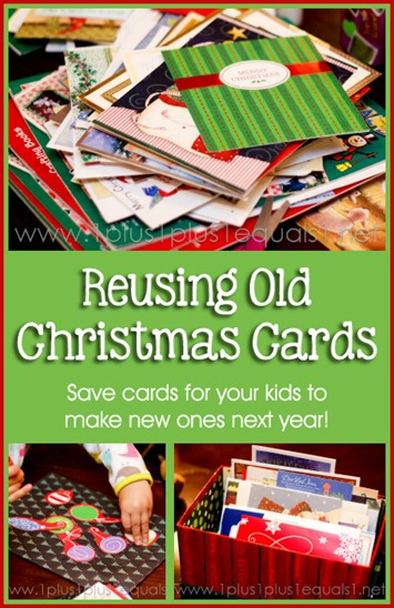 Reusing Old Christmas Cards for Kids to Make New Ones