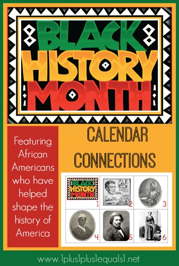 Black History Calendar Connections Printables