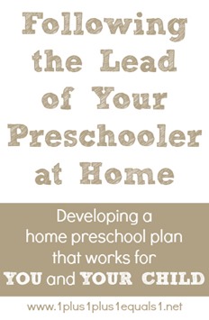 Following the Lead of Your Preschooler at Home