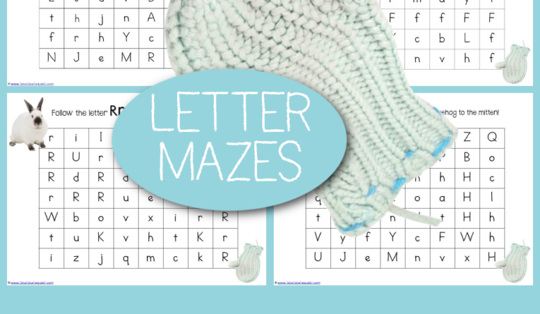The Mitten ~ Letter Mazes