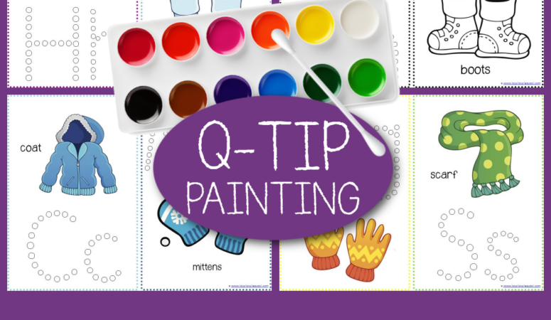 Winter Clothing Q-Tip Painting Printables