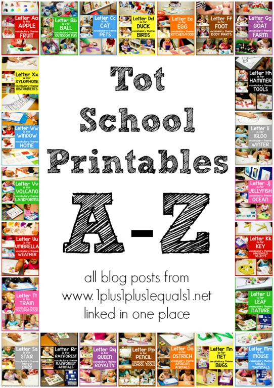 Tot School Printables A to Z