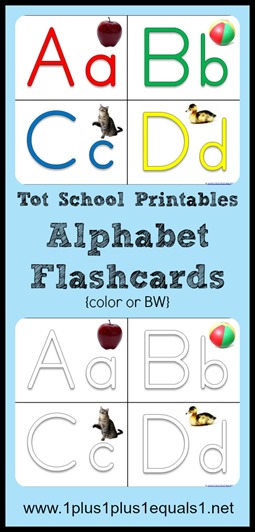 Tot School Printables Alphabet Flashcards