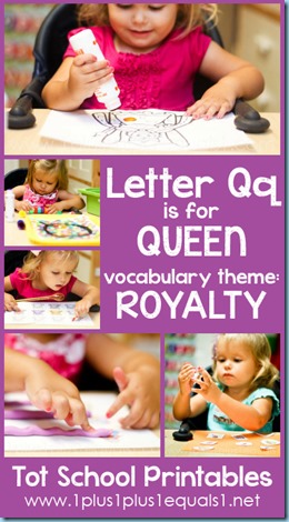 Tot School Printables Q is for Queen