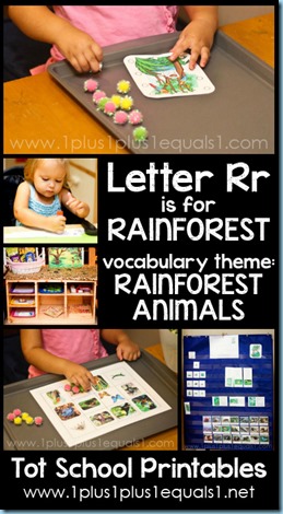 Tot School Printables R is for Rainforest