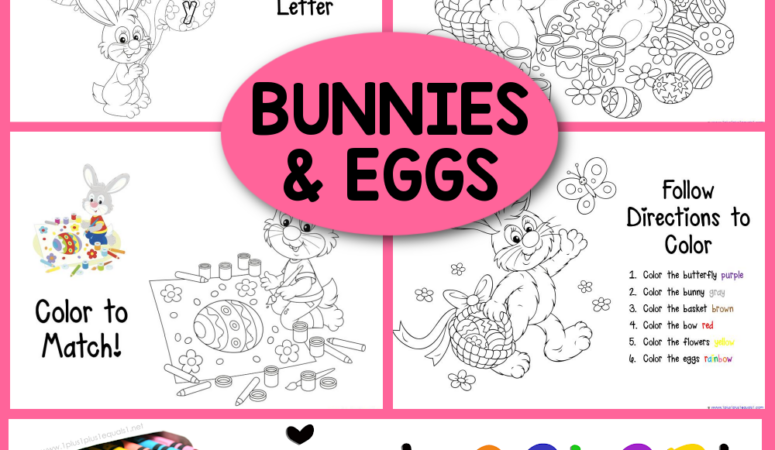 Just Color! ~ Bunnies and Eggs