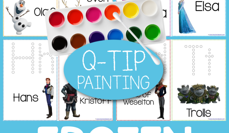 Frozen Printables ~ Q-Tip Painting