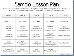 sample lesson plan