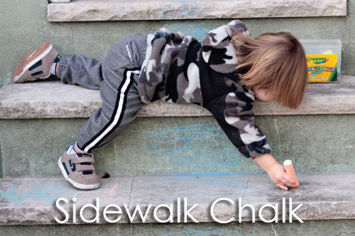 Tot School Ideas 18-24 Months -- Sidewalk Chalk from www.1plus1plus1equals1