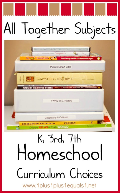 All Together Subjects Homeschool Curriculum Choices