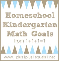 Homeschool Kindergarten Math Goals