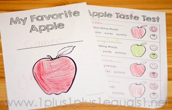 Apple Taste Test Printables