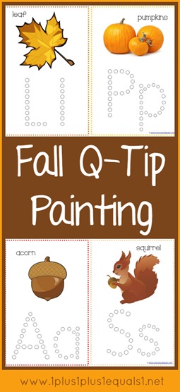 Fall Q-Tip Painting Printables