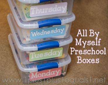 All By Myself Preschool Boxes