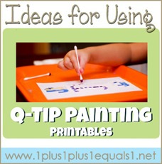 Ideas for Using Q Tip Painting Printables