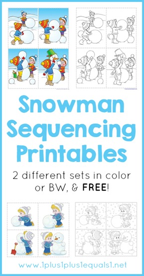 Snowman Sequencing Printables