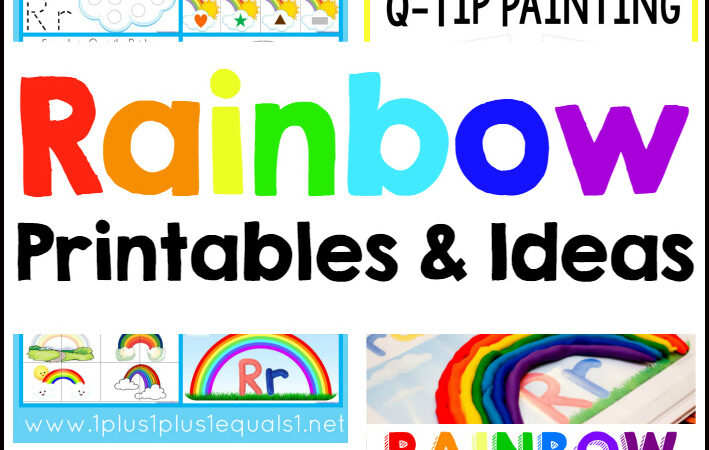 Rainbow Theme Printables and Ideas