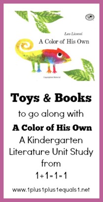 Toys and Books to go along with A Color of His Own Kindergarten Unit